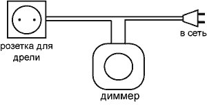 Схема регулятора оборотов дрели